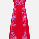 Scallop Hem Floral Midi Dress (14682850853227)