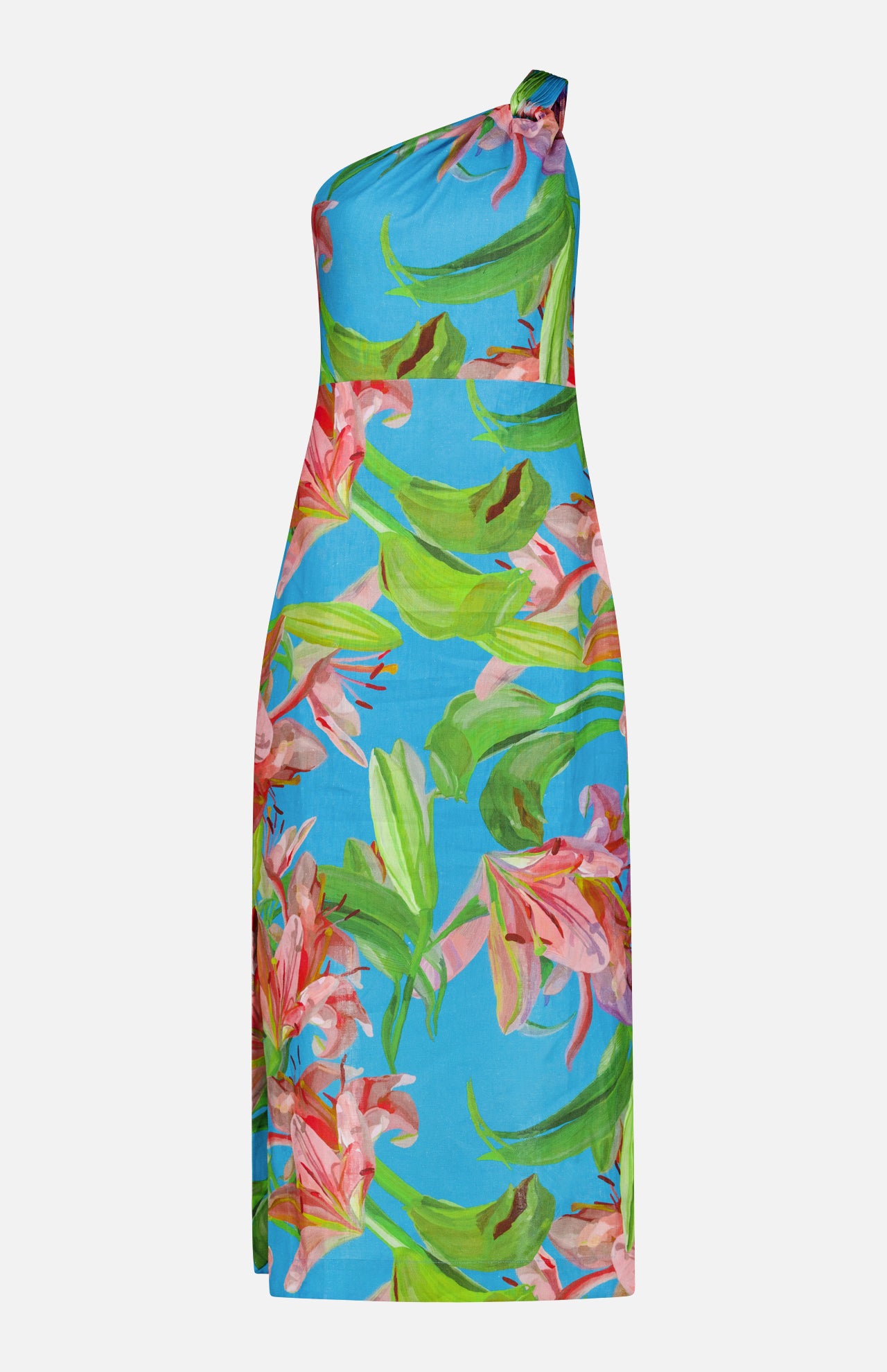 One Shoulder Midi Dress (14675352748395)
