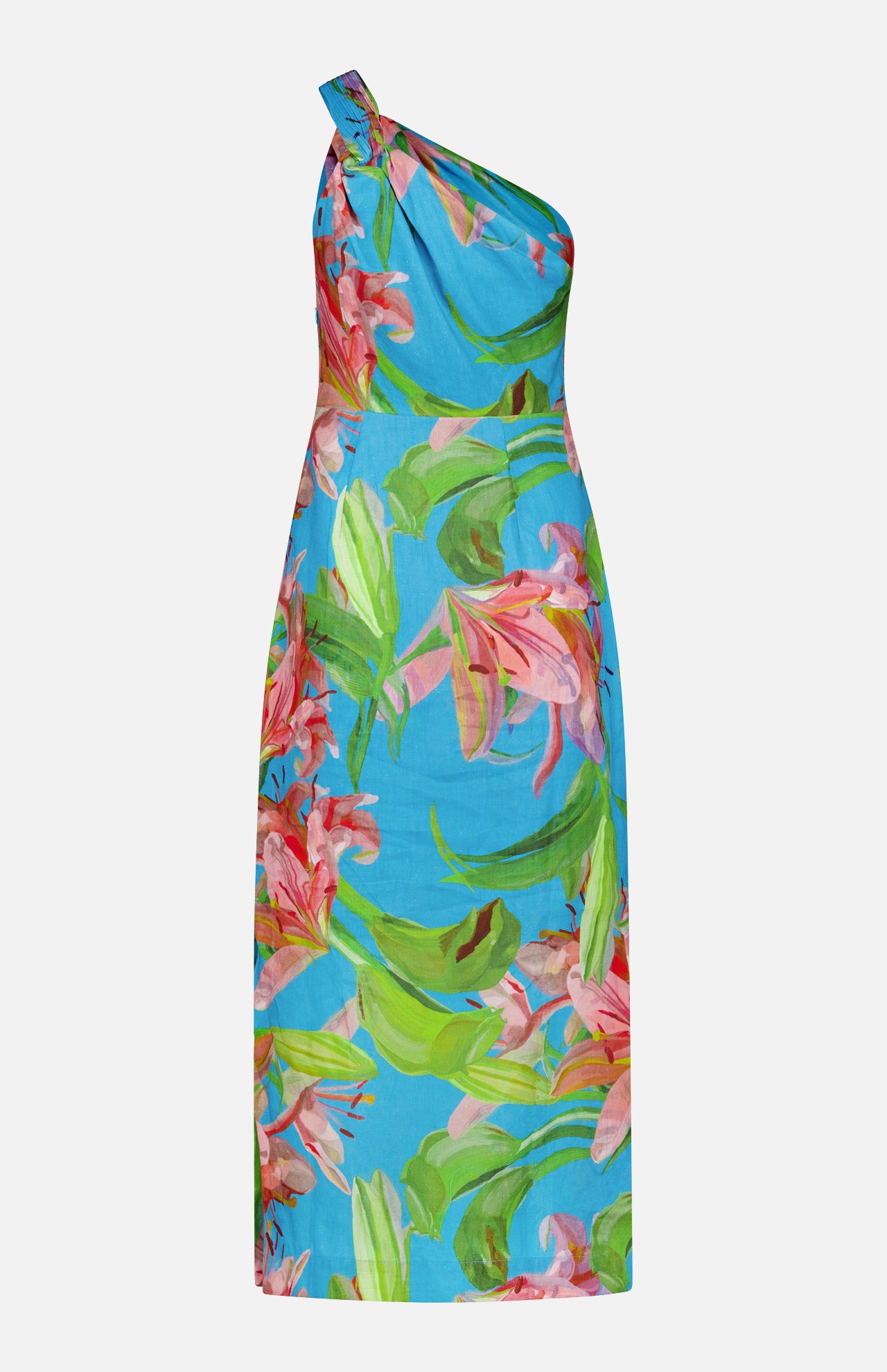 One Shoulder Midi Dress (14675352748395)