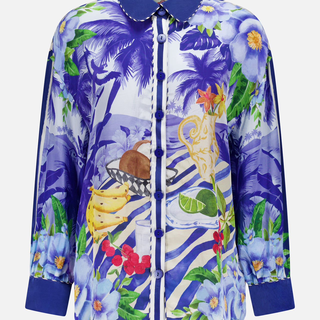 Fruit and Floral Pajama Shirt (14675352879467)