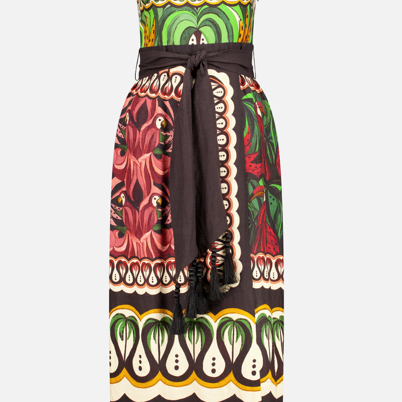Scarf Tassel Hem Dress (14661258543467)