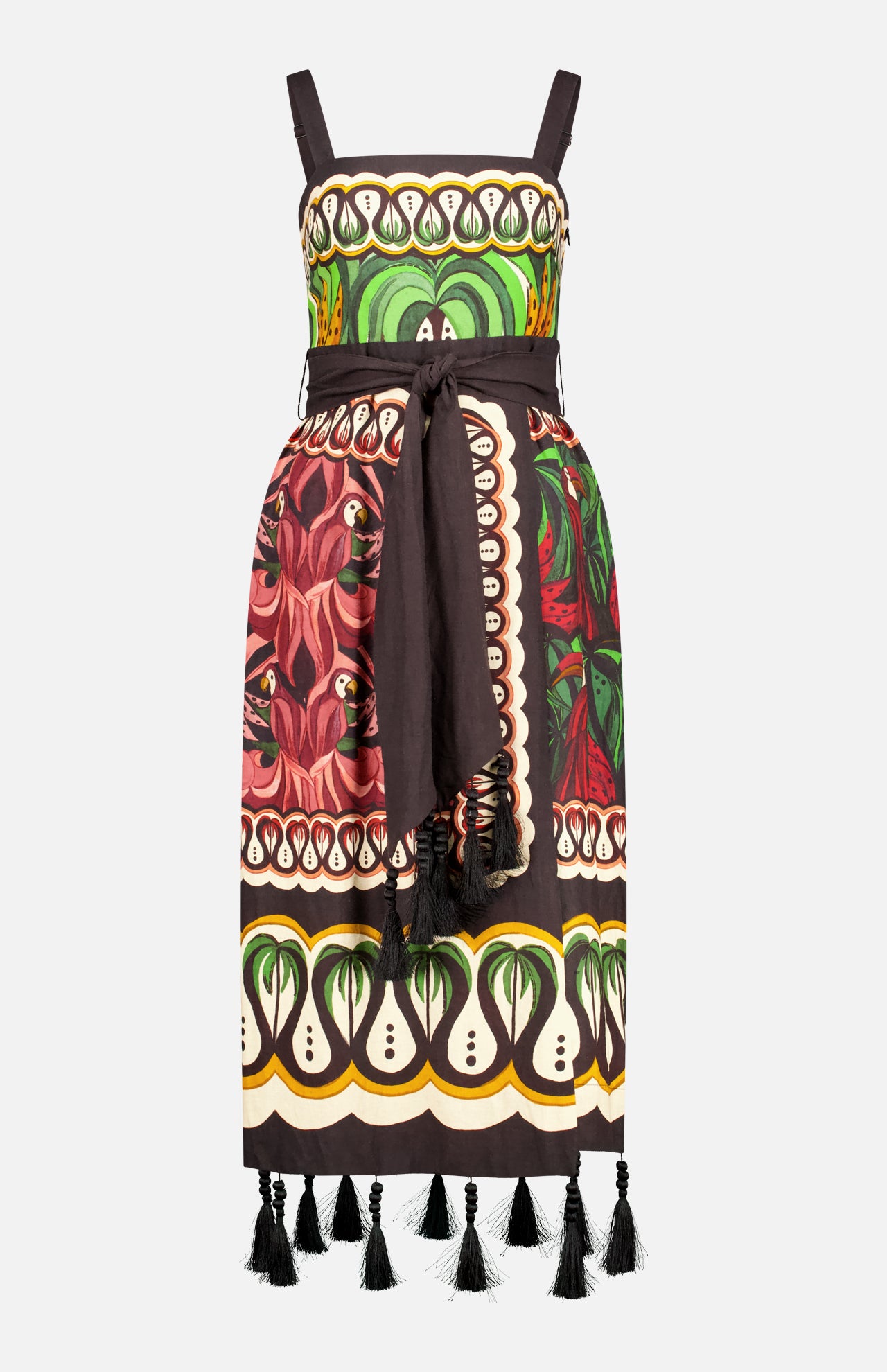 Scarf Tassel Hem Dress (14661258543467)
