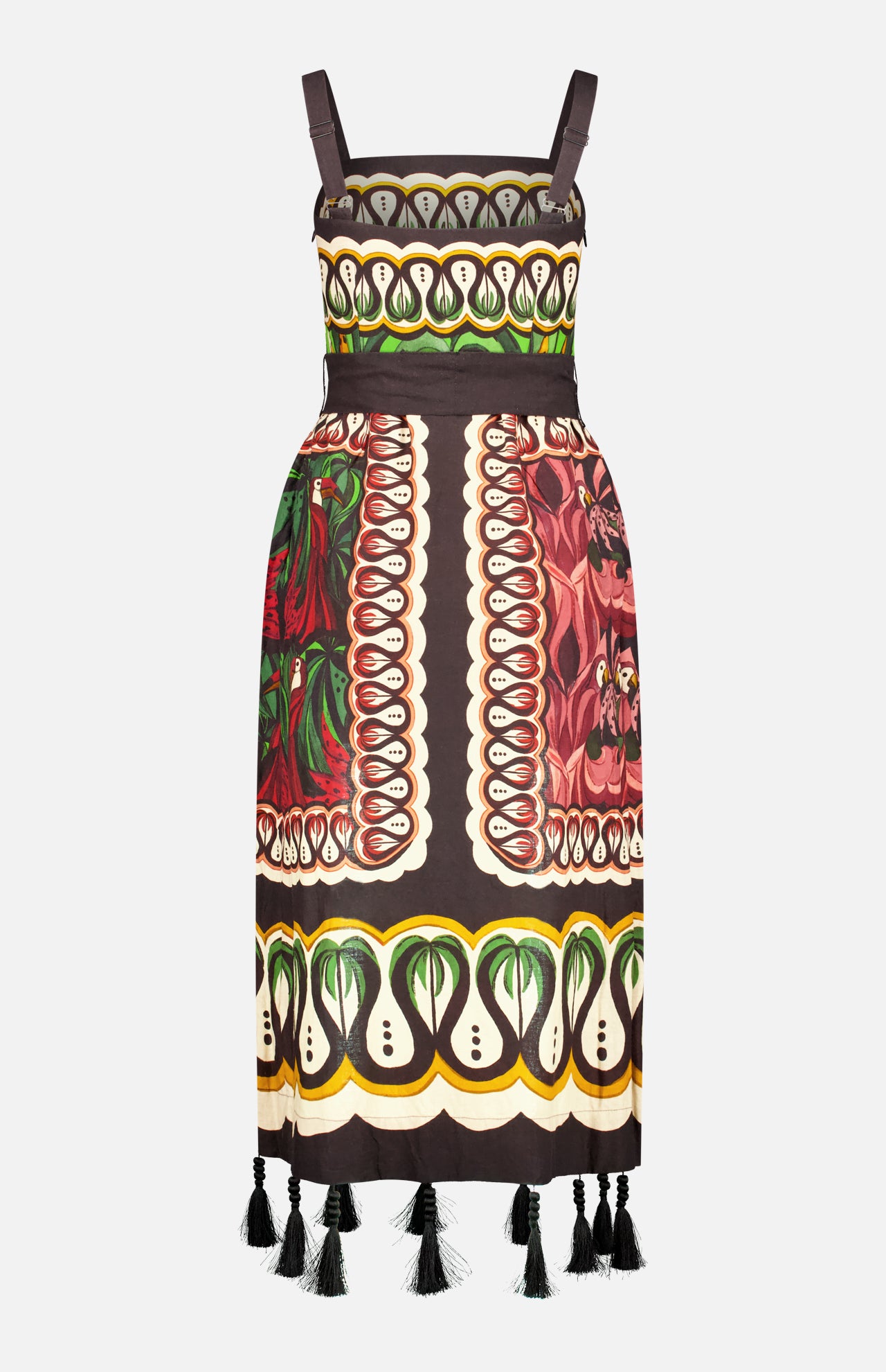 Scarf Tassel Hem Dress (14661258543467)