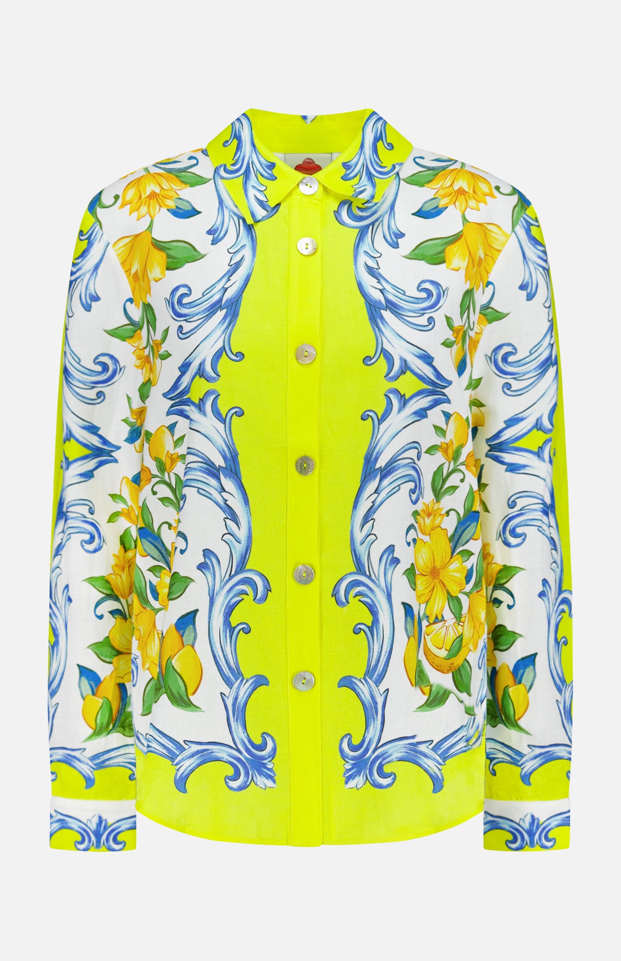 Sicily Scarf Linen-blend Shirt (14689907540331)