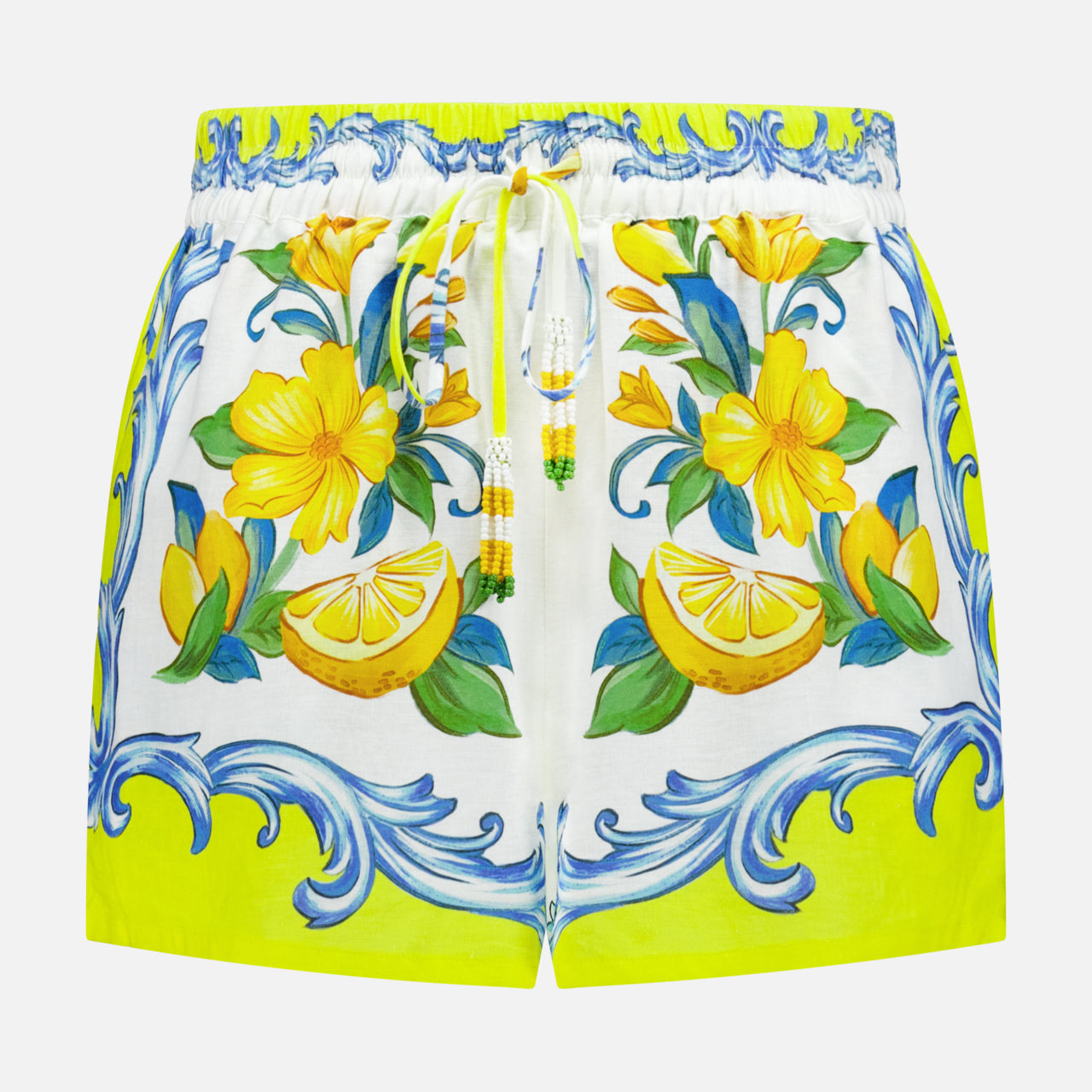 Drawstring Sicily Scarf Shorts (14689907507563)