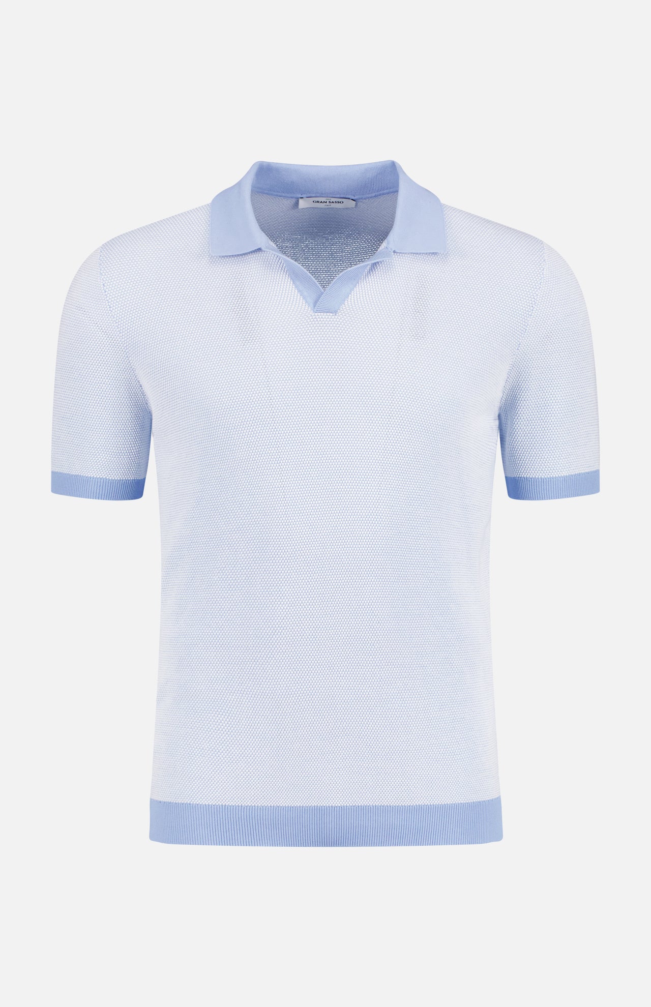 Johnny Collar Popcorn Stitch Polo Shirt (14650187579755)