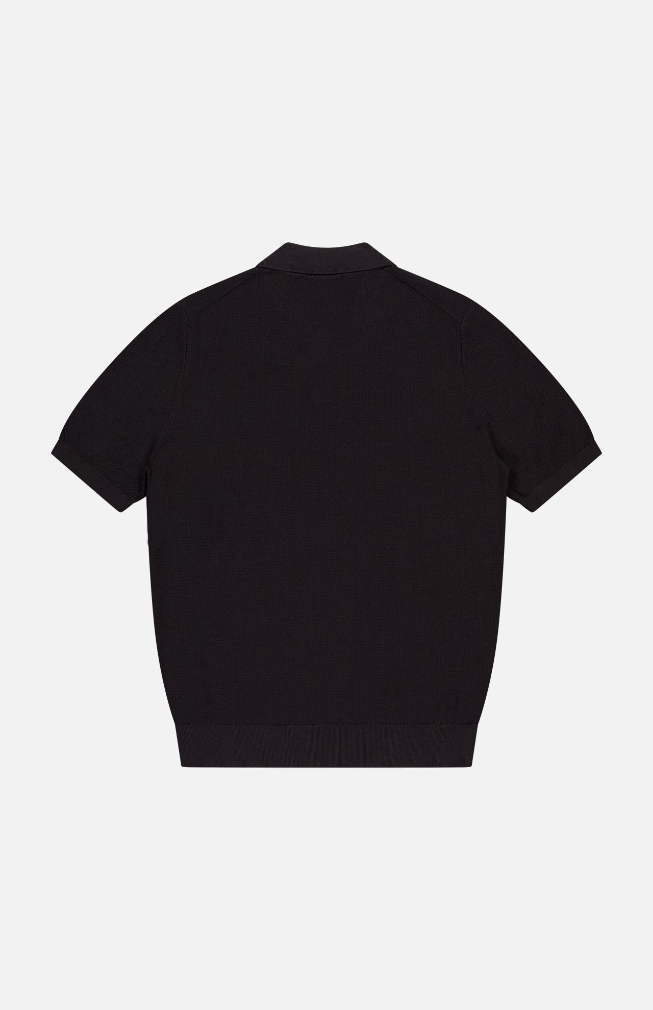 Johnny Collar Wave Stitch Polo Shirt (14650187284843)