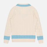 V-Neck Stripe Cableknit Sweater (14650186957163)