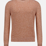 The GRAN SASSO Speckled Crewneck Sweater is a perfect transitional piece, showcased in light brown against a plain white background.