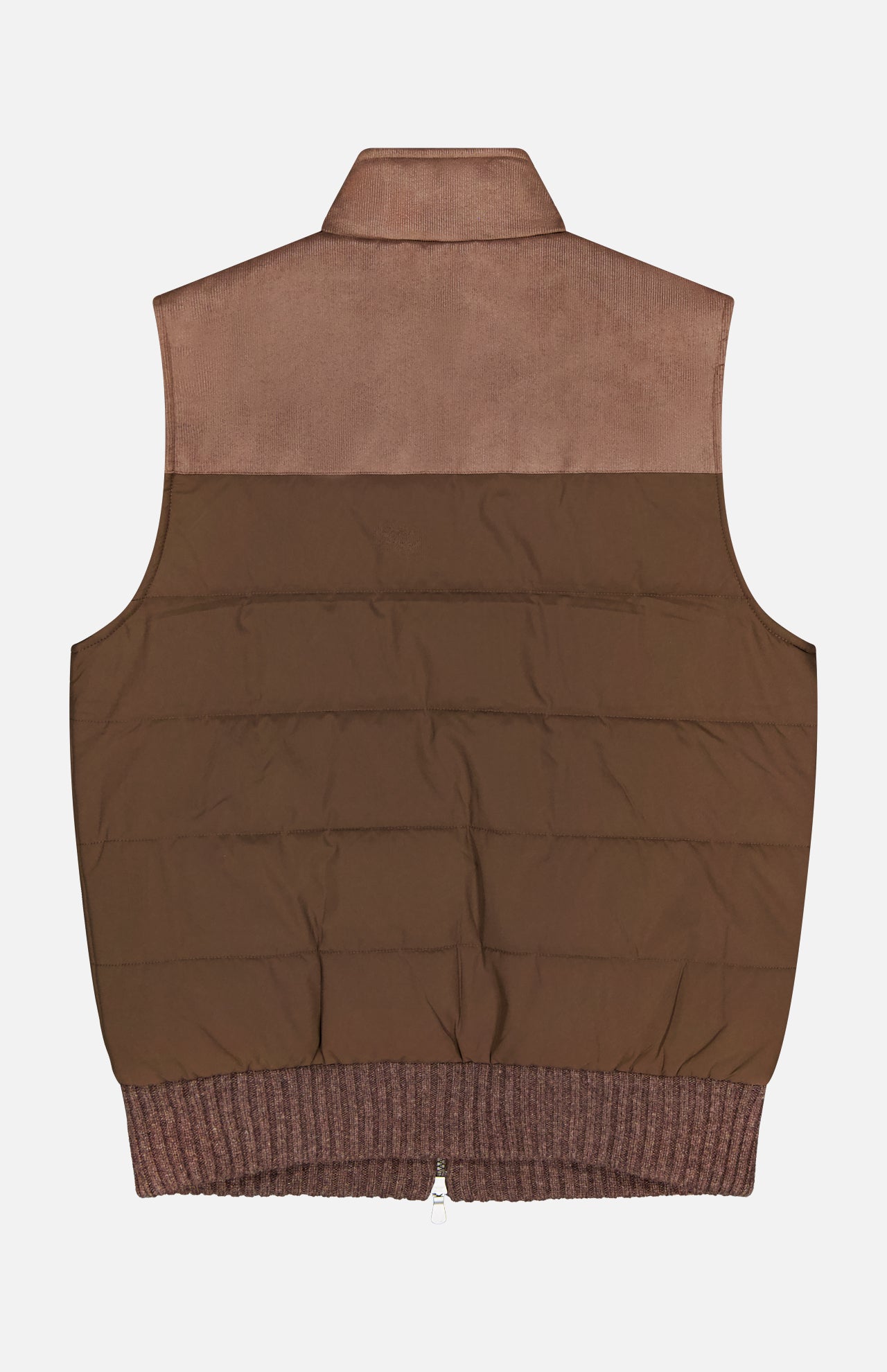 Mixed Material Puffer Vest (14710258663787)