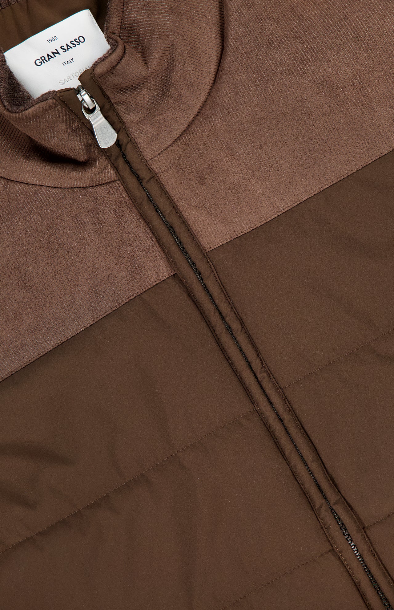 Mixed Material Puffer Vest (14710258663787)