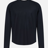 The GREYSON Falcon Sport Long Sleeve T-shirt is shown from the back against a white background, featuring a plain black, minimalist activewear design with no visible logos or patterns.