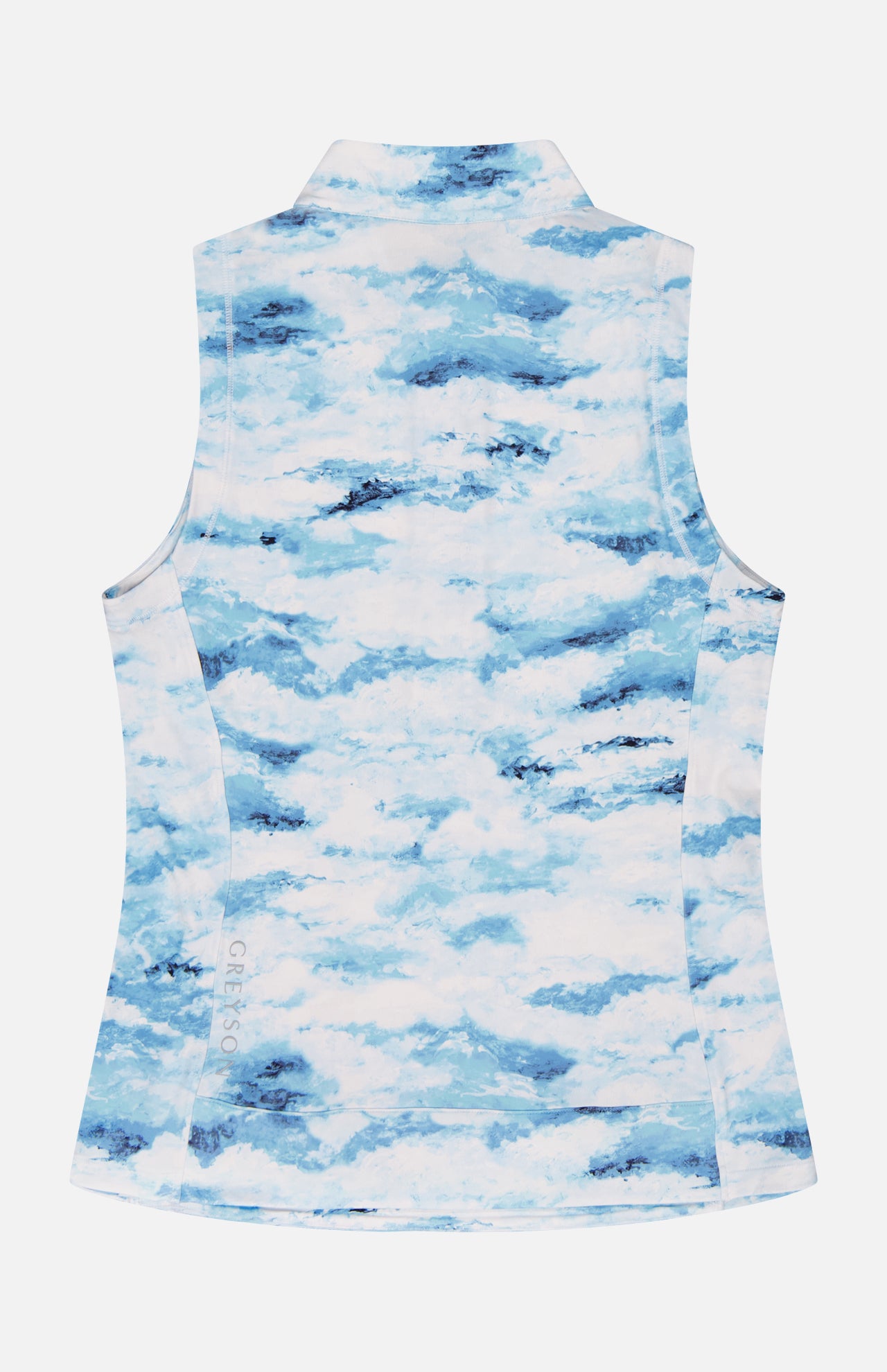 Painted Clouds Sleeveless Halley Quarter Zip Top (14686517231979)