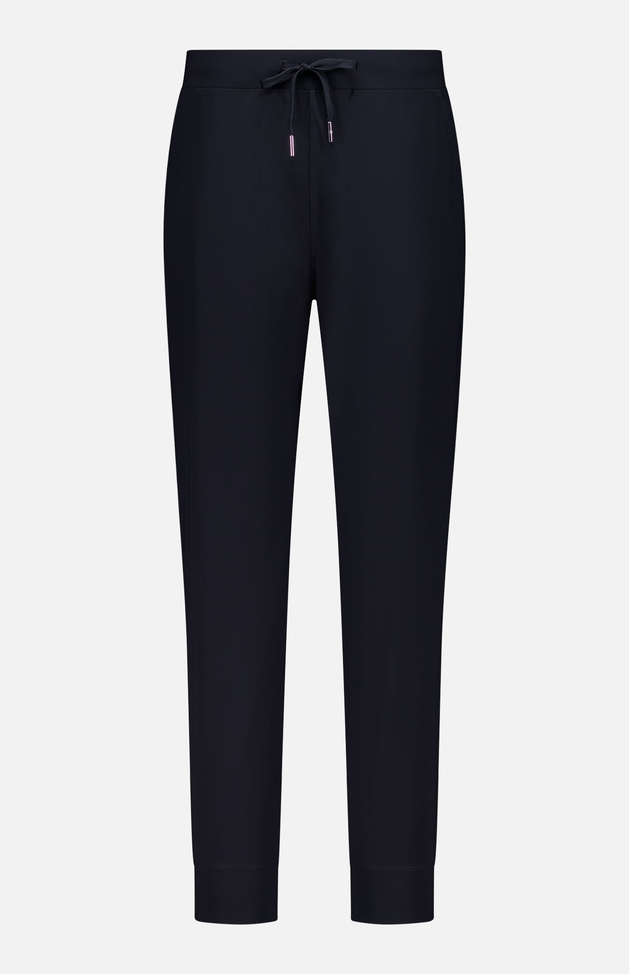 The GREYSON Phoenix Jogger is a pair of black joggers featuring a lightweight waistband, adjustable drawstring, and tapered fit, shown against a plain white background.