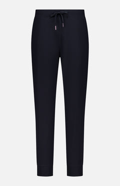 The GREYSON Phoenix Jogger is a pair of black joggers featuring a lightweight waistband, adjustable drawstring, and tapered fit, shown against a plain white background.