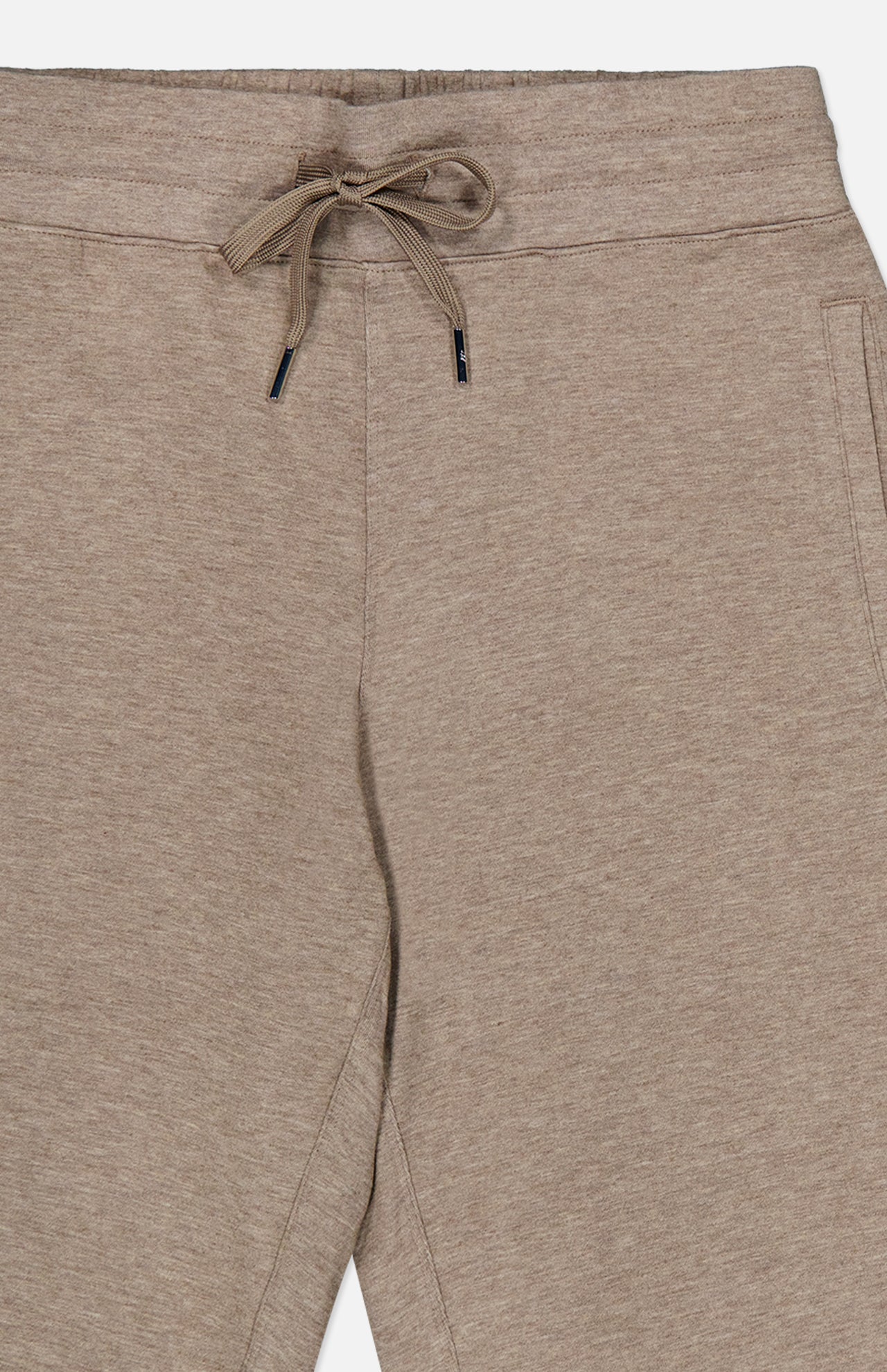 Tan Ojai Wide Leg Pant joggers with an elastic, drawstring waist.