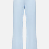 Ojai Wide Leg Pant by GREYSON in light blue, featuring a drawstring waist and wide-leg silhouette, displayed on a white background.