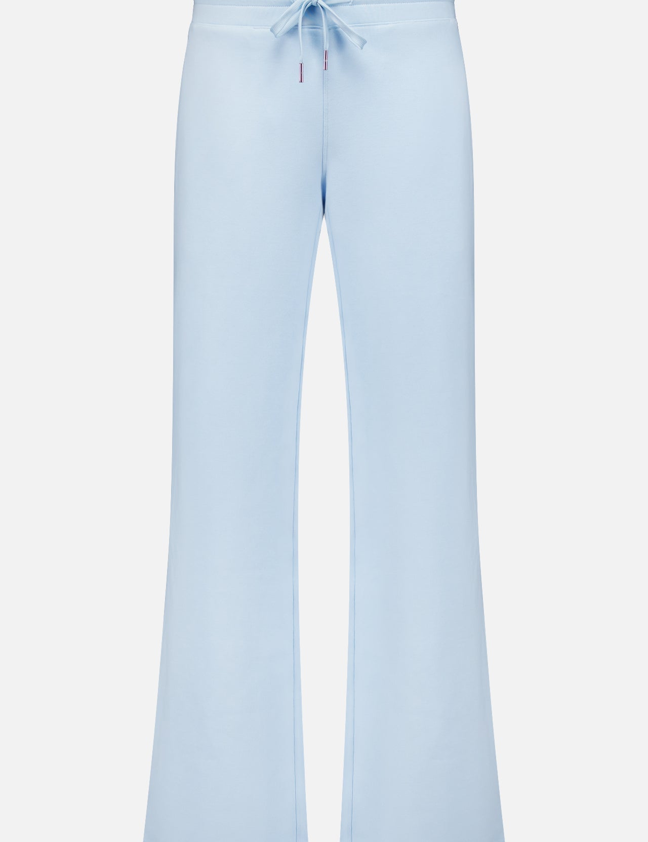 Ojai Wide Leg Pant by GREYSON in light blue, featuring a drawstring waist and wide-leg silhouette, displayed on a white background.
