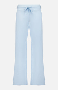 Ojai Wide Leg Pant by GREYSON in light blue, featuring a drawstring waist and wide-leg silhouette, displayed on a white background.