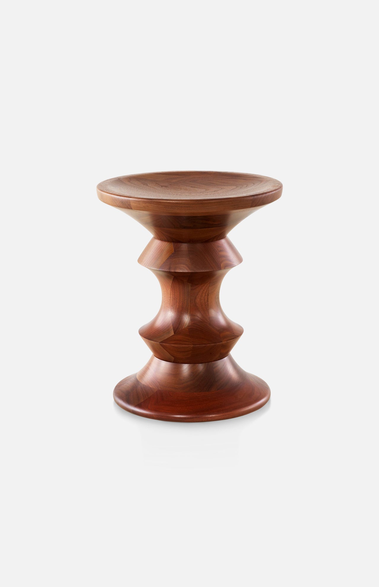 Eames Turned Stool in Walnut (4640653672563)