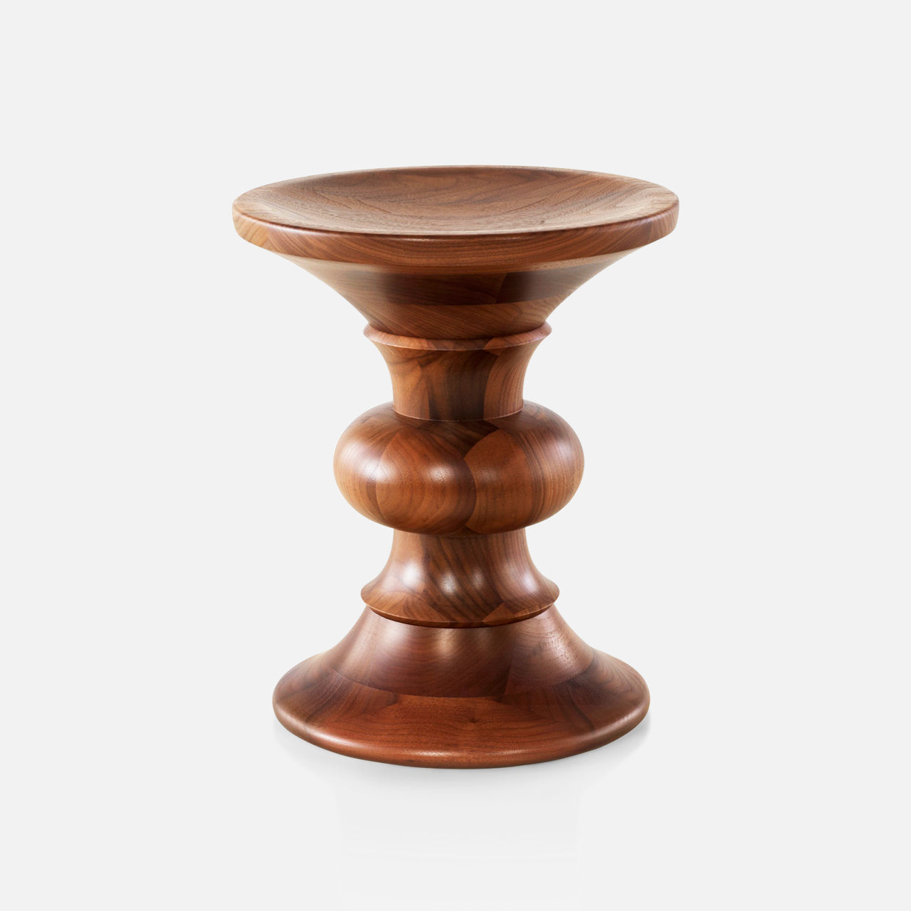 Eames Turned Stool in Walnut (4640653672563)