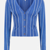 Pearl Stripe Cropped Cardigan (14670001176939)