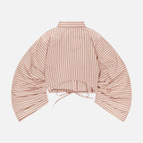 Raquel Striped Gathered Sleeves Top (14664751350123)