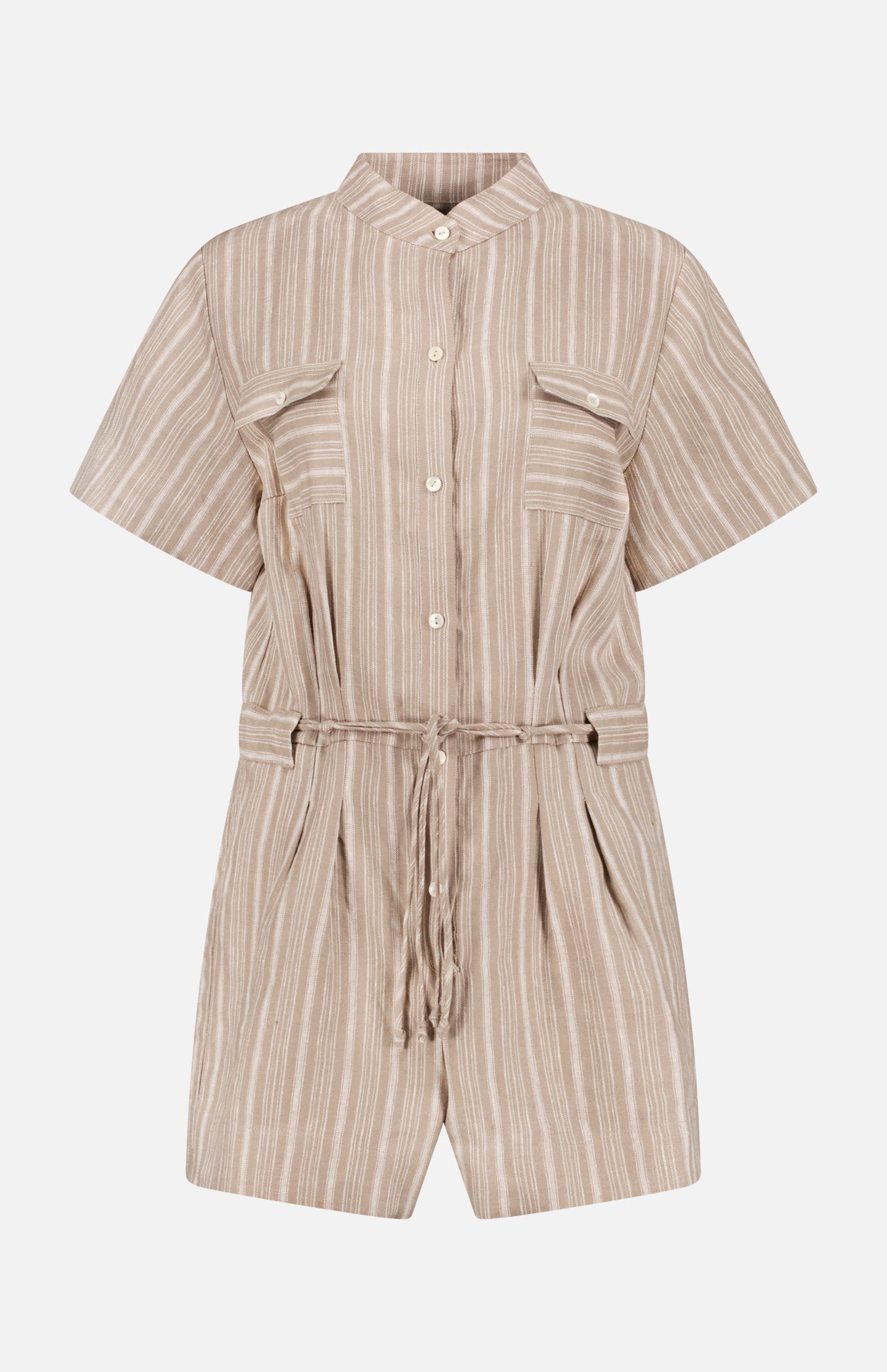 Taryn Stripe Linen Romper (14664751120747)