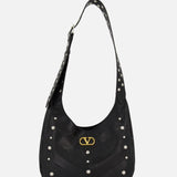 Studded Leather Hobo Bag