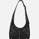 Studded Leather Hobo Bag