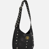 Studded Leather Hobo Bag