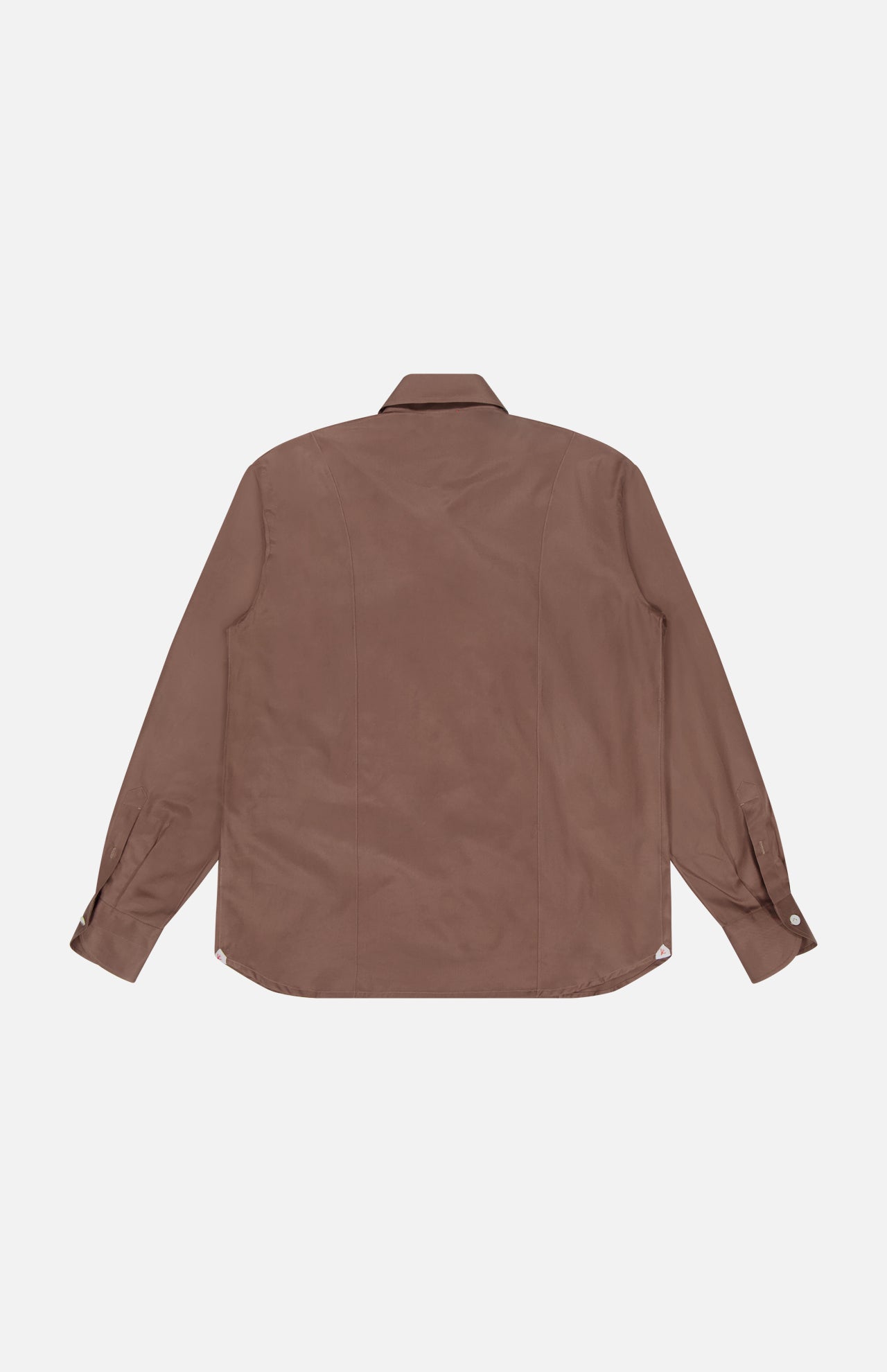 The ISAIA Camp Long Sleeve Dress Shirt for men is shown flat from the back, featuring a collar and buttoned cuffs against a plain white background.