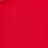 Close-up of the ISAIA Wool Crewneck Sweater in vibrant red, highlighting its textured knit and detailed stitching—ideal for men’s fashion enthusiasts. A glimpse of the clothing label near the collar is also visible.