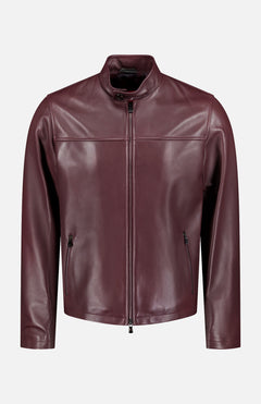 Leather Zip Cuff Motorcycle Jacket (14693731926379)