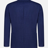 The Australian Merinos Double Face Sportcoat by ISAIA is displayed from the back against a white background, highlighting its expertly crafted Italian design with long sleeves, a single center seam, and a classic tailored fit.