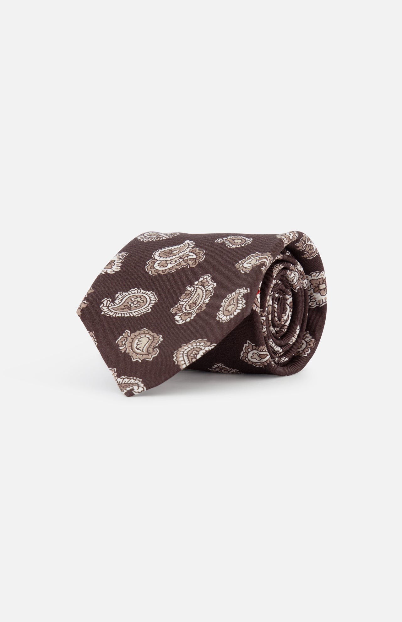 Patterned Paisley Print Silk Tie (14658005696875)