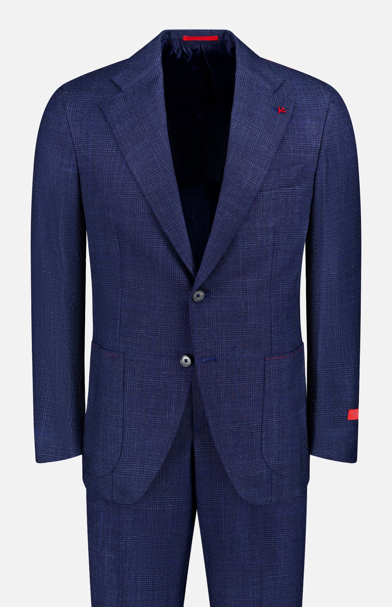 Silky Wool Tonal Plaid Suit (14693707317611)