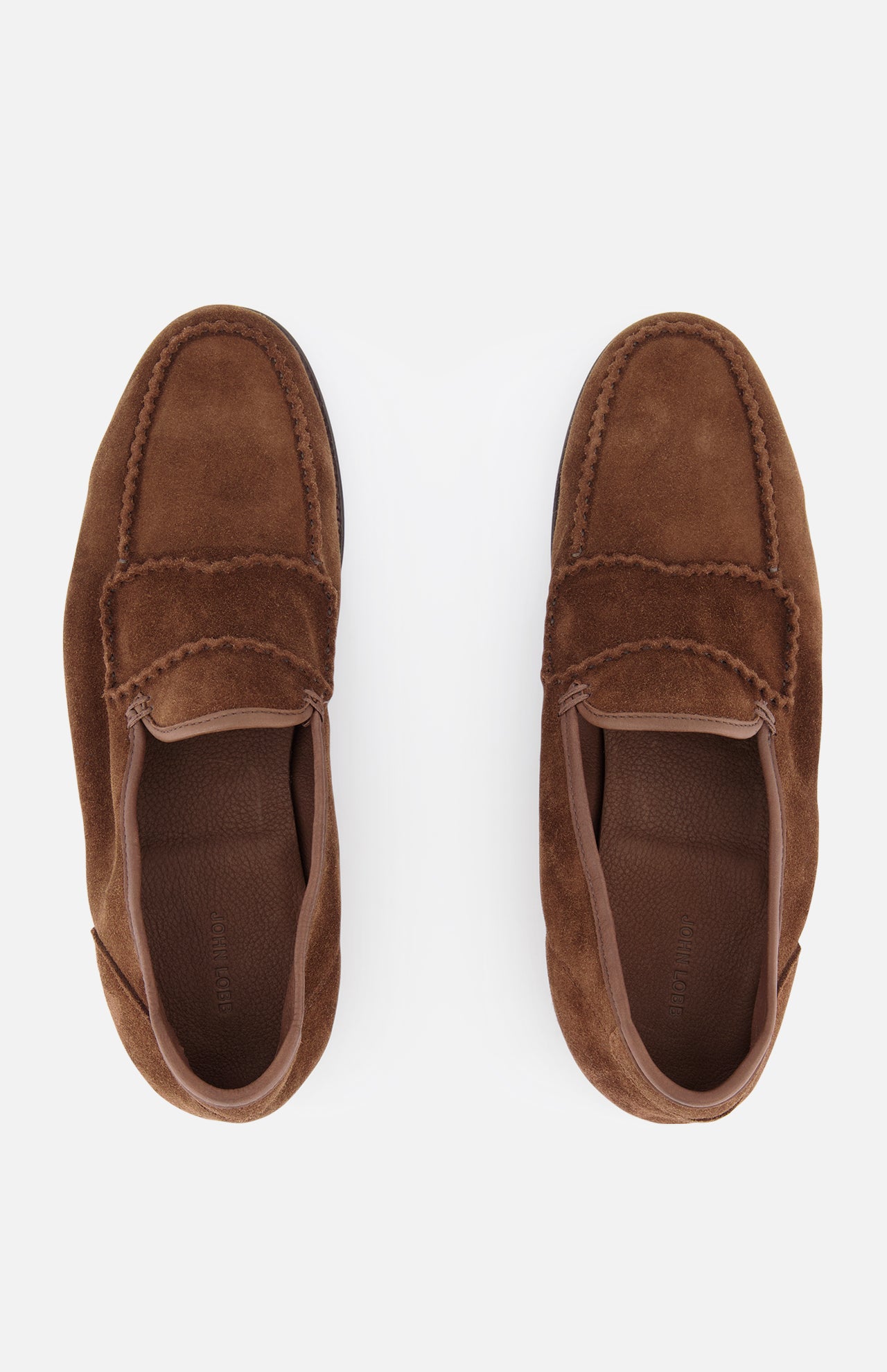 John Lobb Lawry Dark Brown Suede Chelsea Boot (fitting E