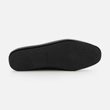 The image shows the sole of a black JOHN LOBB Kingston II Loafer, photographed from the bottom on a plain white background. The flat, smooth sole has no visible tread pattern.