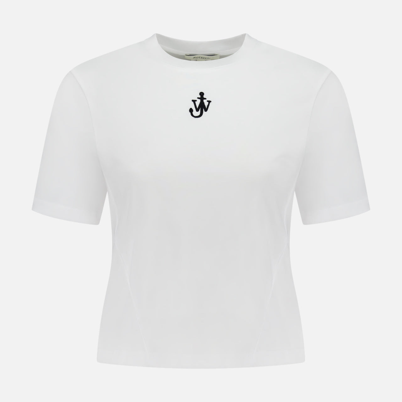 Anchor Embroidery Panelled Cropped T-Shirt (14689852785003)