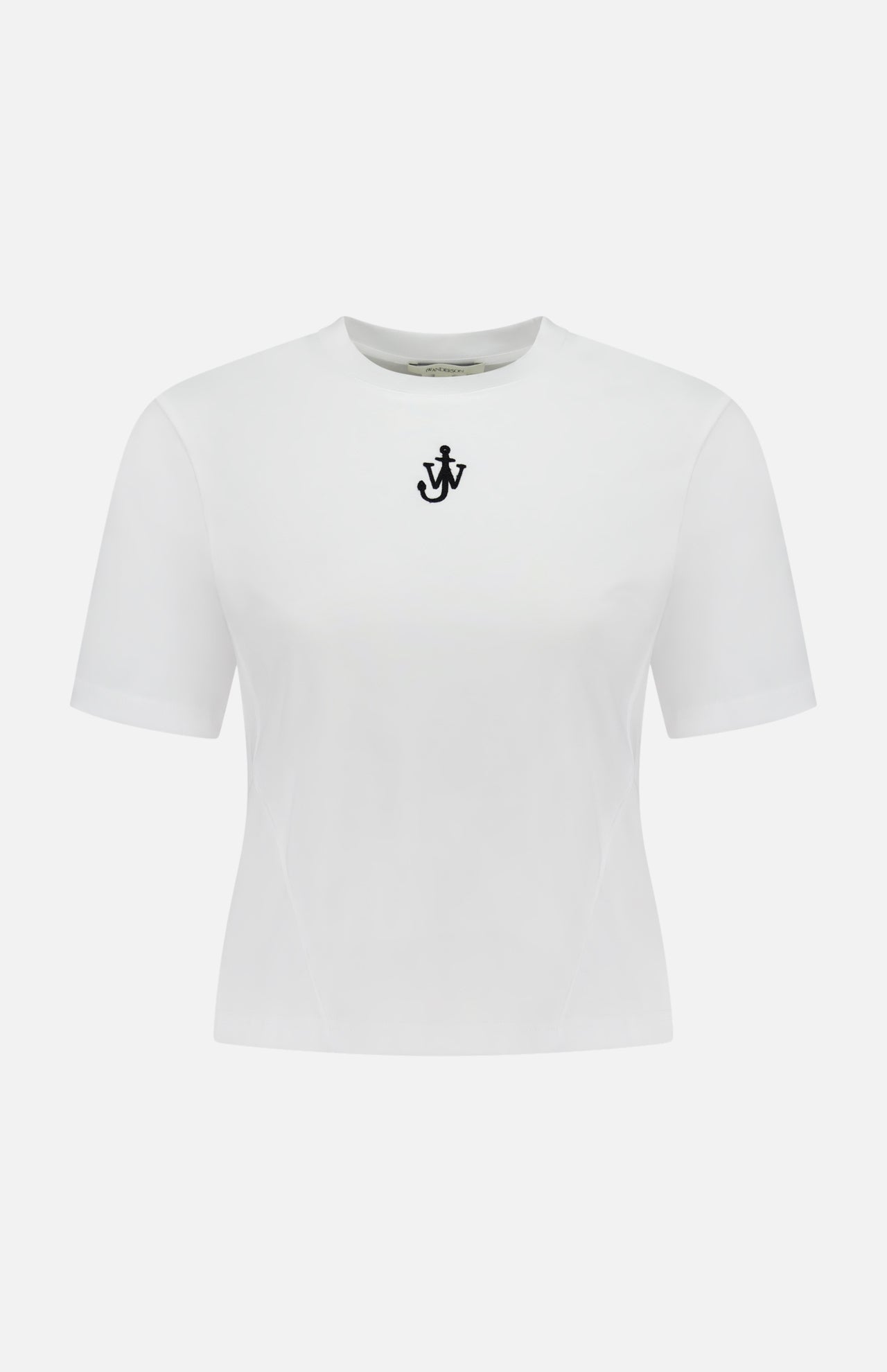 Anchor Embroidery Panelled Cropped T-Shirt (14689852785003)