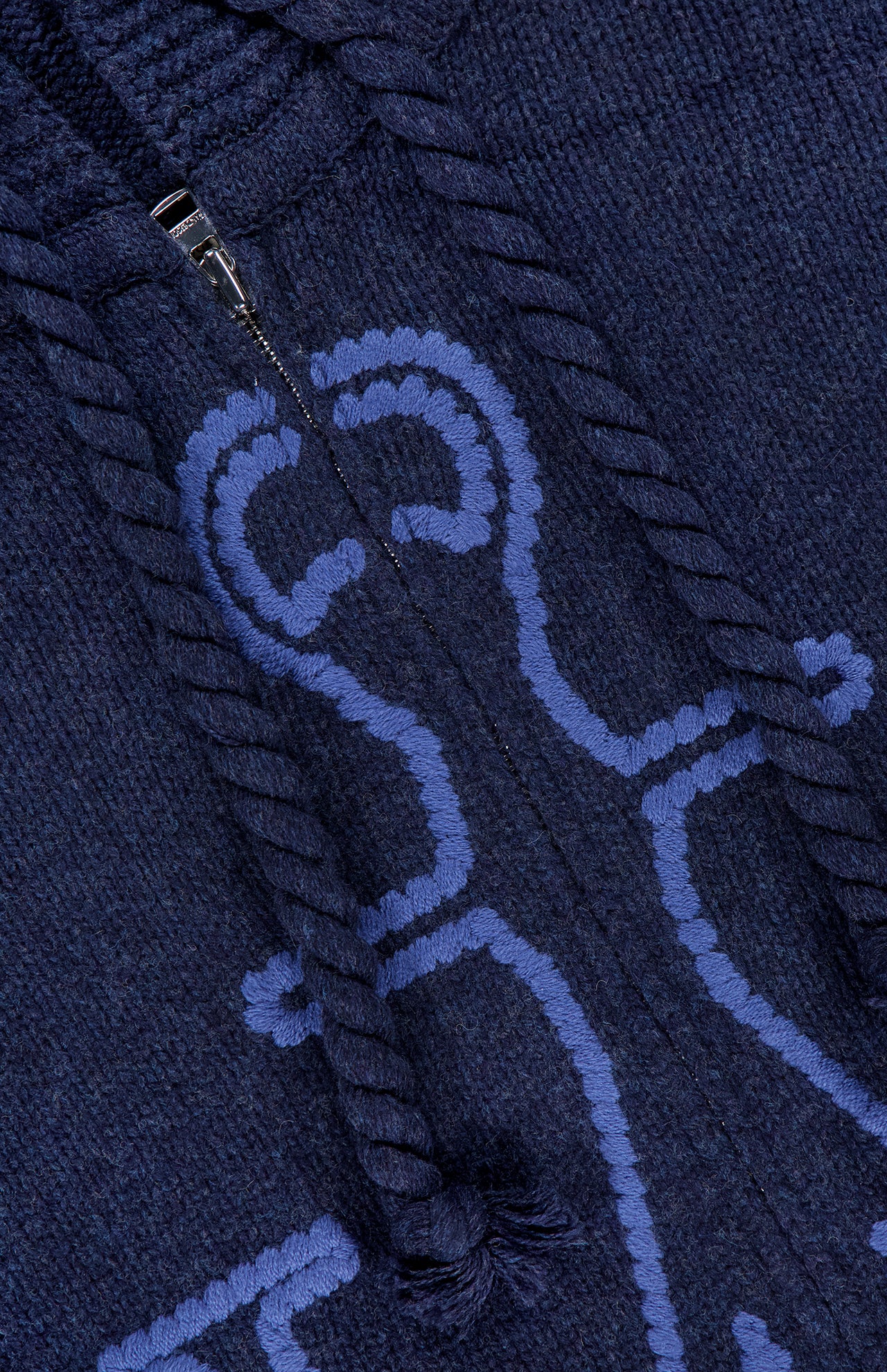 Anchor Embroidery Zipped Hoodie Sweater (14687242813803)