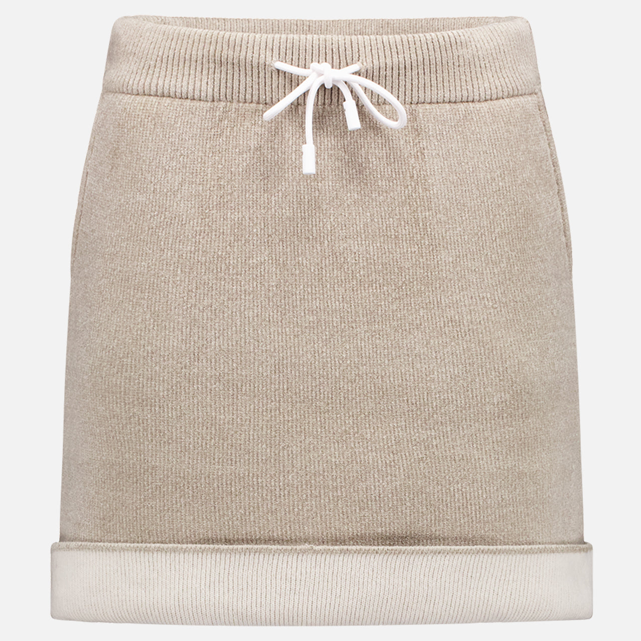 Contrast Hem Chenille Skirt (7647696060531)
