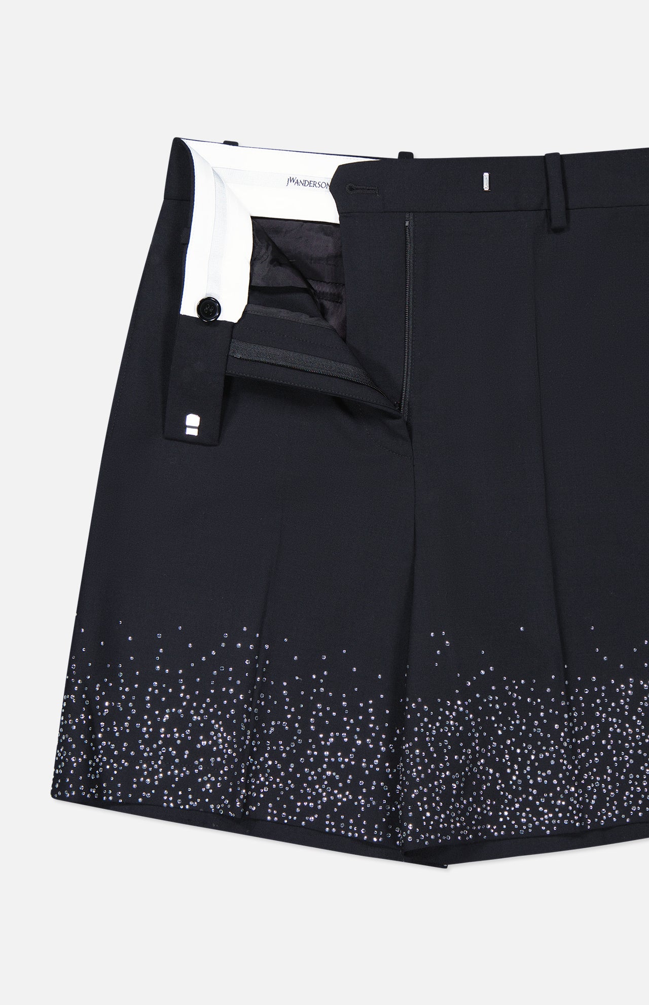 Crystal Hem Tailored Shorts (7399202685043)