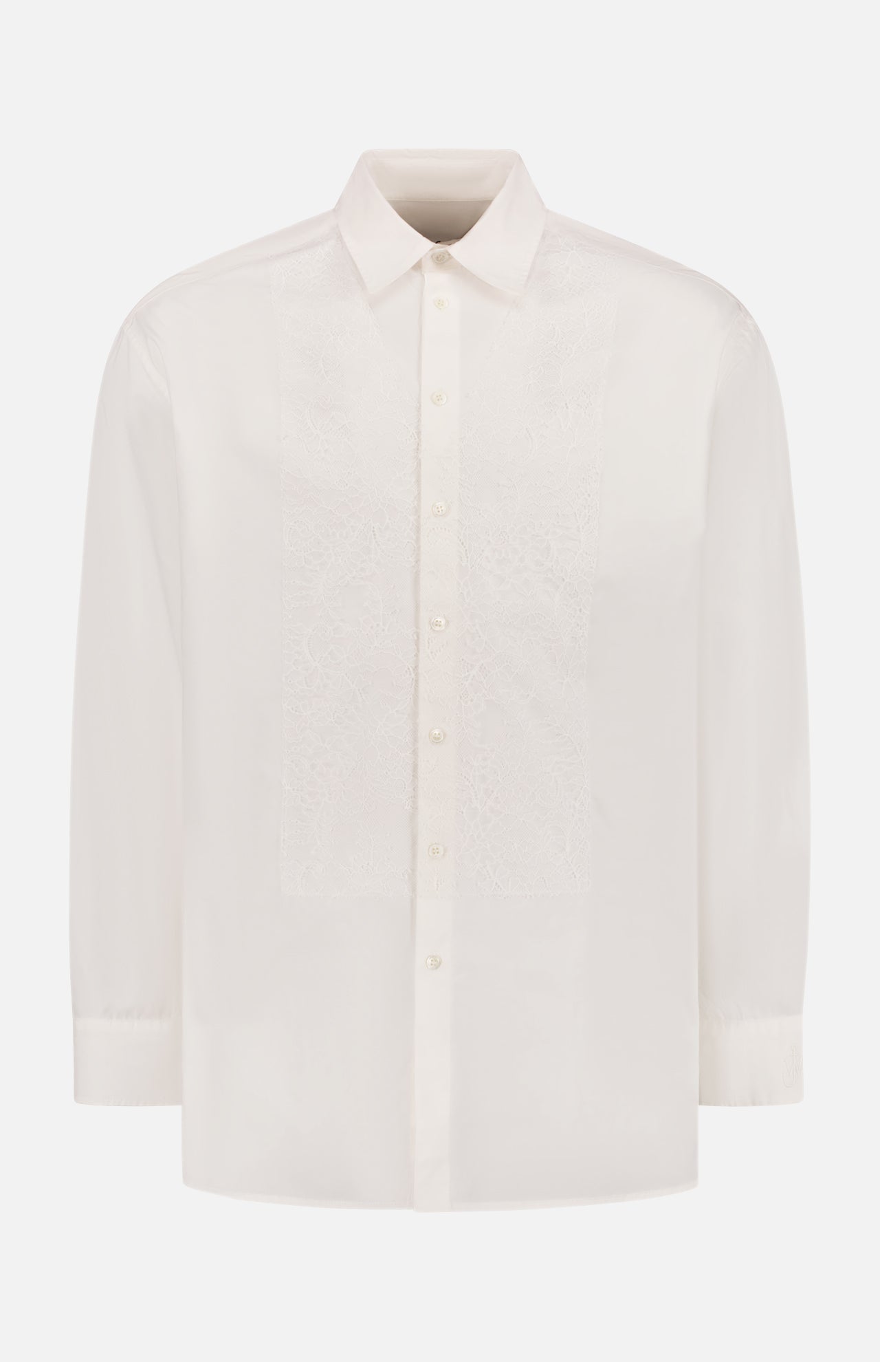 Oversized Lace Appliqué Shirt (14622007329131)