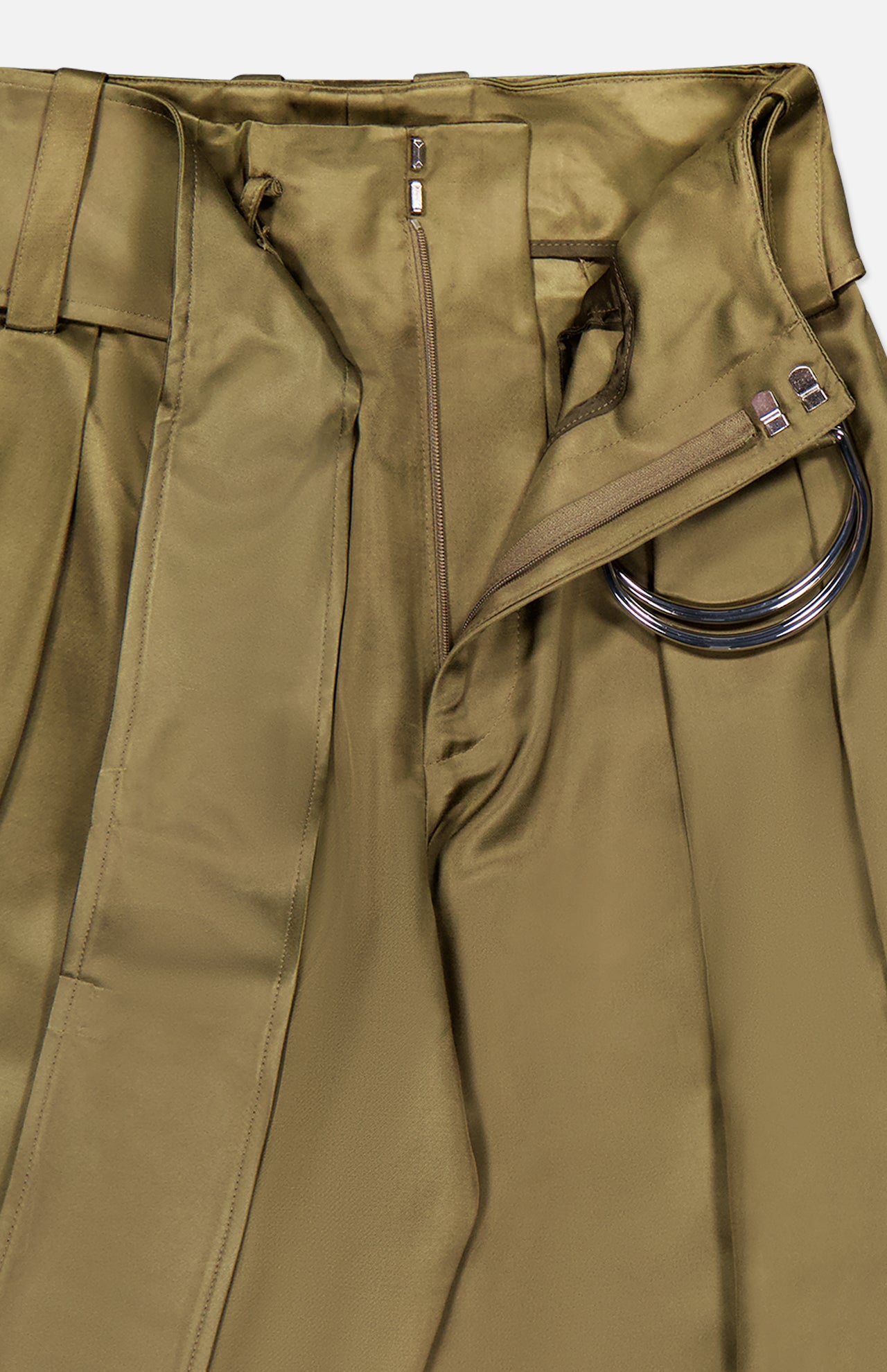 Pleated D Ring Trouser Pants (14669119455595)