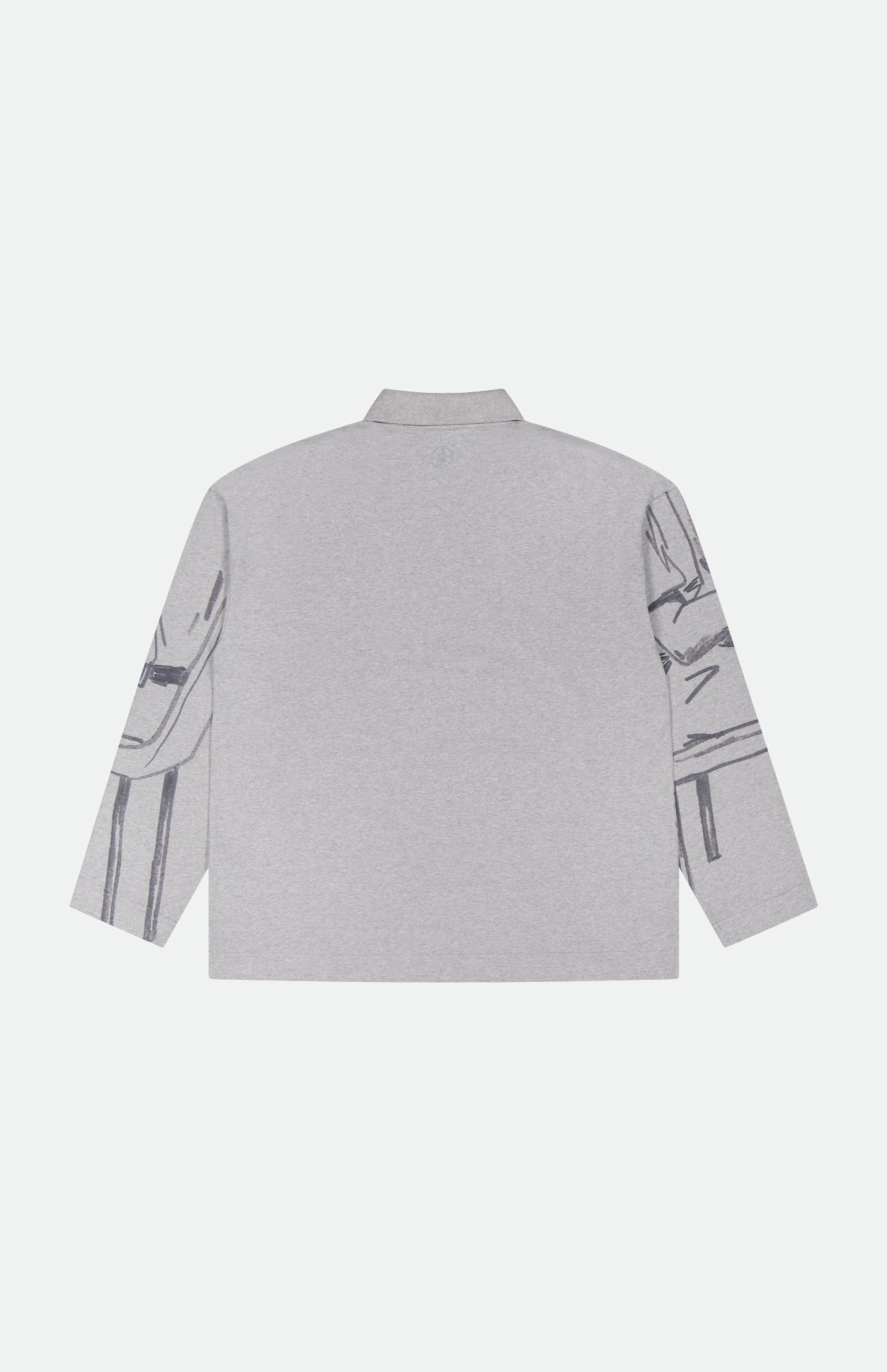 Printed Rugby Polo Sweatshirt (14695722582379)