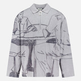 Printed Rugby Polo Sweatshirt (14695722582379)