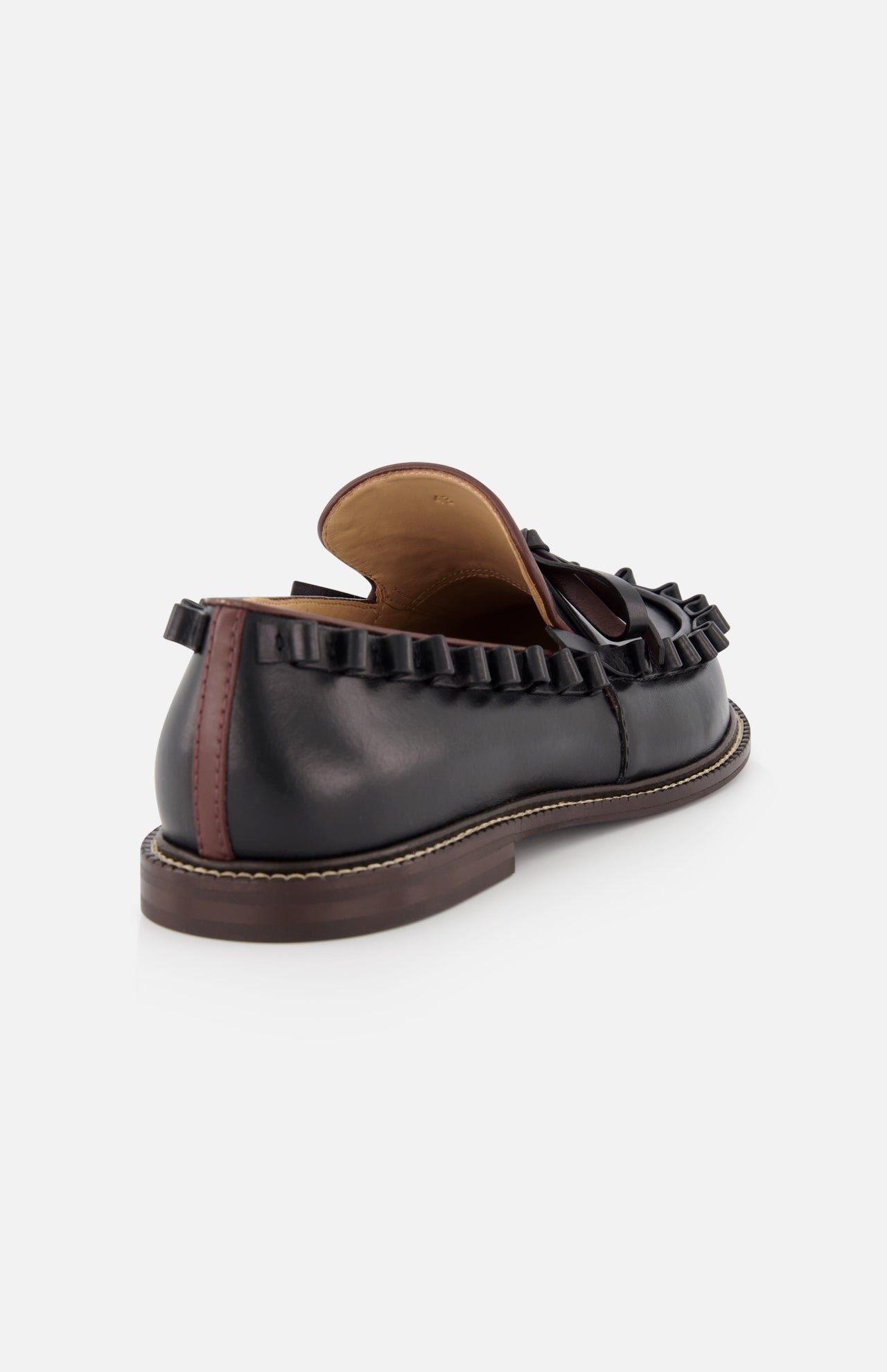 Ruffle Leather Moccasin Loafer (14642259624299)