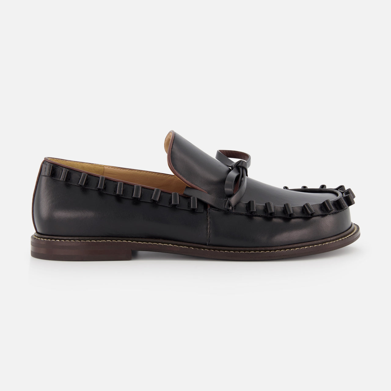 Ruffle Leather Moccasin Loafer (14642259624299)